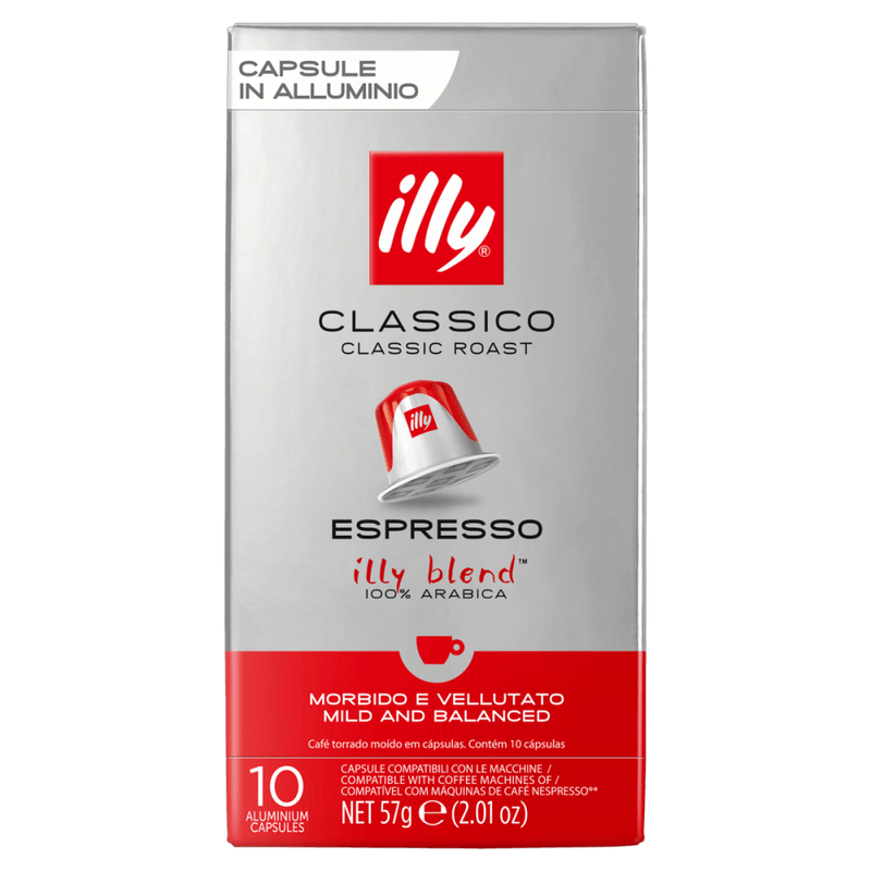 Cafe-em-Capsula-Torrado-e-Moido-Classico-Espresso-100--Arabica-Illy-Caixa-57g-10-Unidades