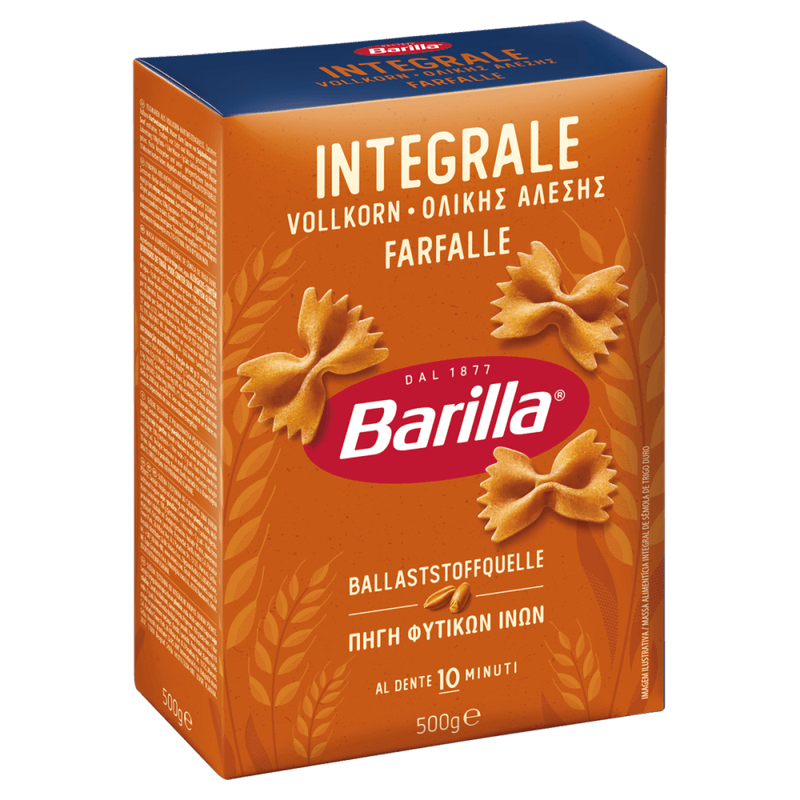 Massa-Alimenticia-Macarrao-de-Semola-de-Trigo-Duro-Integral-Farfalle-Barilla-Caixa-500g