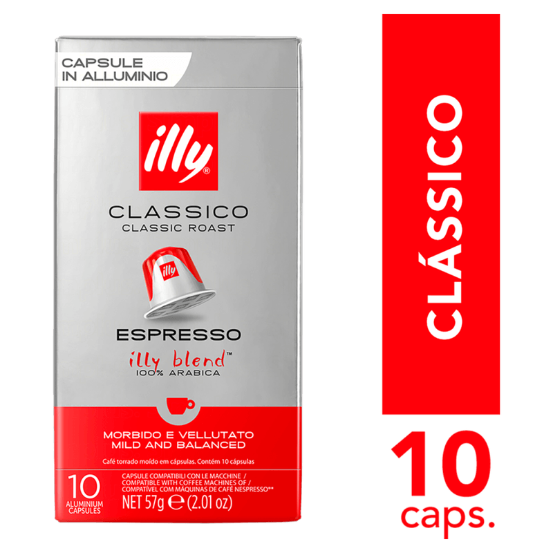 Cafe-em-Capsula-Torrado-e-Moido-Classico-Espresso-100--Arabica-Illy-Caixa-57g-10-Unidades