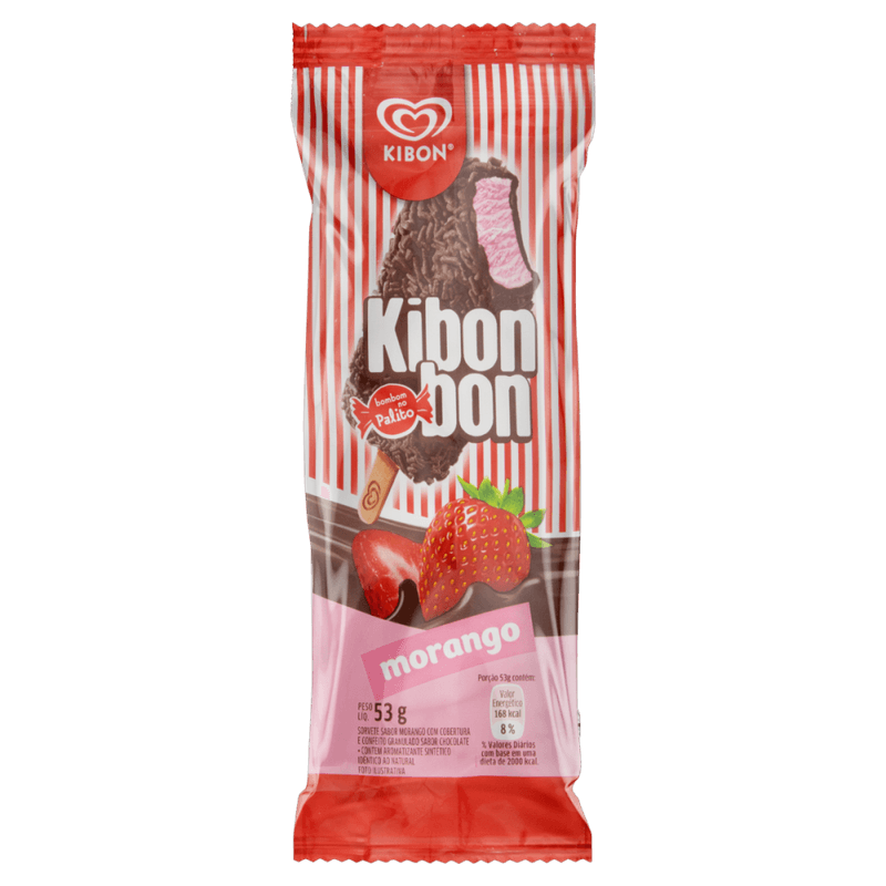 Sorvete-Morango-com-Cobertura-e-Confeito-Granulado-de-Chocolate-Kibon-Kibonbon-Pacote-53g