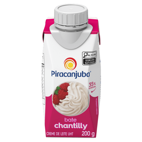 Creme de Leite UHT Bate Chantilly Piracanjuba Caixa com Tampa 200g