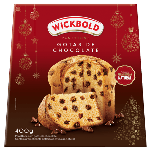 Panettone com Gotas de Chocolate Wickbold Caixa 400g