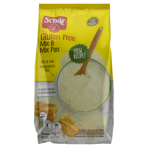 Mix de Farinha Italiana Schär Mix Pan Sem Glúten Para Pães e Massas 1kg