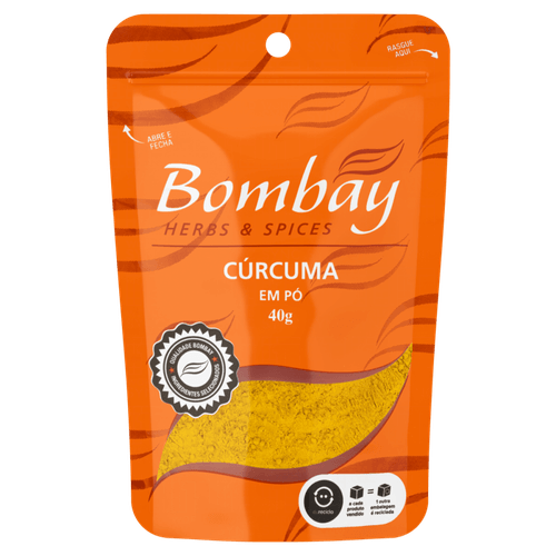 Cúrcuma Pó Bombay Herbs & Spices Pouch 40g