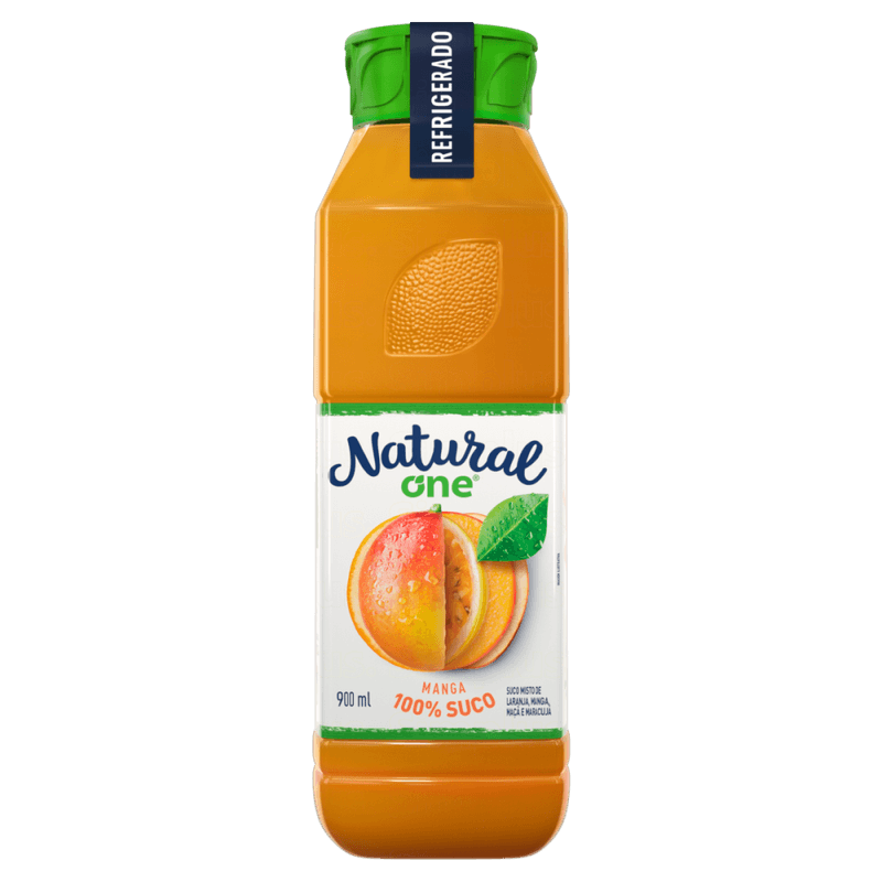 Suco-Misto-Manga-Laranja-Maca-e-Maracuja-sem-Adicao-de-Acucar-Natural-One-Refrigerado-Garrafa-900ml