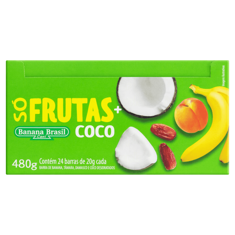 Barra-de-Frutas-de-Banana-Tamara-Damasco-e-Coco-Desidratado-sem-Adicao-de-Acucar-So-Frutas-Caixa-480g-24-Unidades-de-20g-Cada