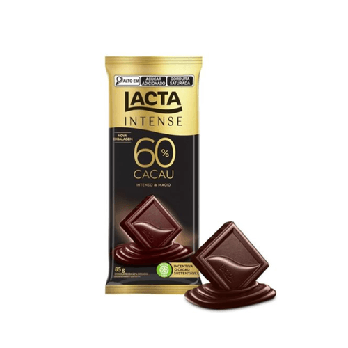 Chocolate Lacta Intense Amargo 60% Cacau Original 85g