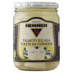 Palmito-Jucara-em-Conserva-Tolete-Hemmer-Vidro-Peso-Liquido-530g-Peso-Drenado-300g