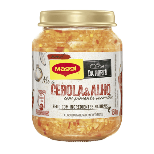 Tempero Pasta Cebola & Alho com Pimenta-Vermelha Maggi Da Horta Vidro 160g