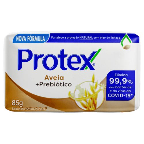 Sabonete em Barra Antibacteriano Aveia e Prebiótico Protex Envoltório 85g