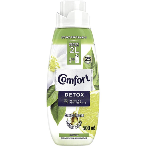 Amaciante de Roupa Concentrado Detox Comfort Frasco 500ml