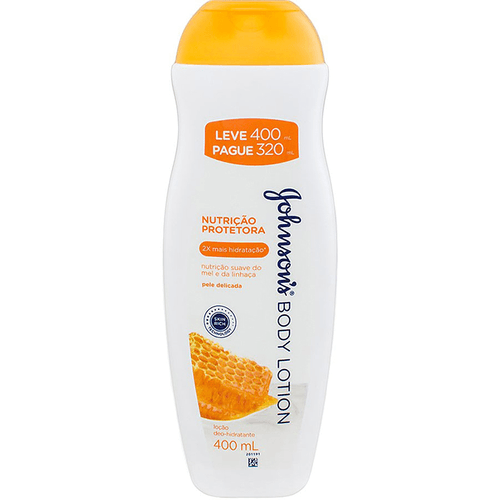 Loção Hidratante Corpo Johnson's Body Lotion Mel Leve 400ml Pague 320ml