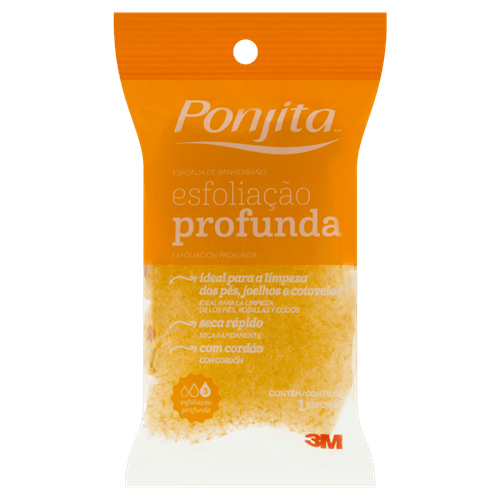 Esponja para Banho Esfoliação Profunda Ponjita