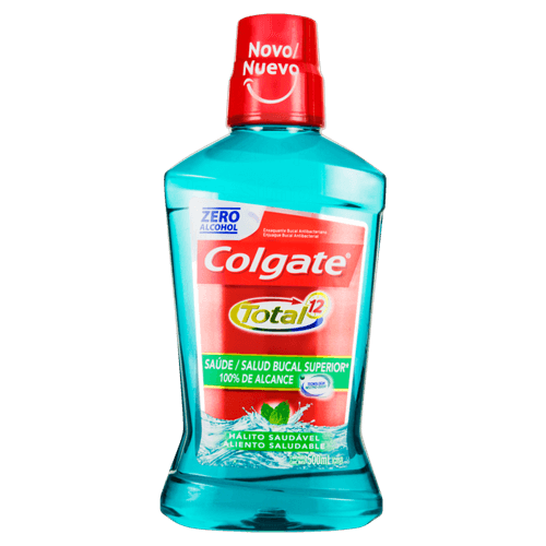 Enxaguante Bucal Antibacteriano Zero Álcool Hálito Saudável Colgate Total 12 Hálito Saudável Frasco 500ml
