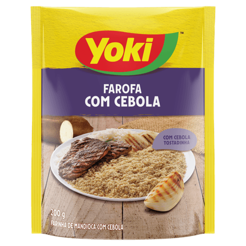 Farofa de Mandioca Temperada e com Cebola Tostadinha Yoki Sachê 200g