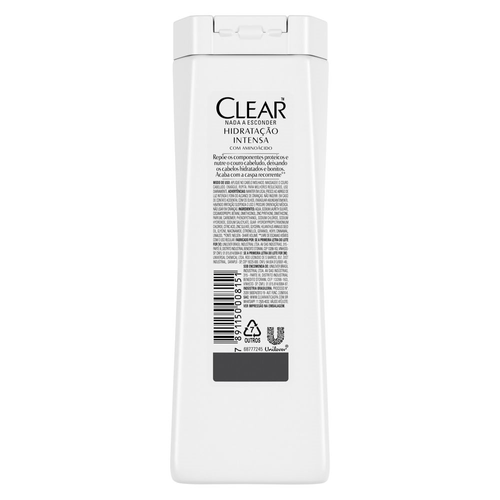 Shampoo Anticaspa Clear Hidratação Intensa Frasco 200ml