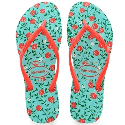 Sandália Havaianas Slim Romance Ice Blue 1 par 33/34