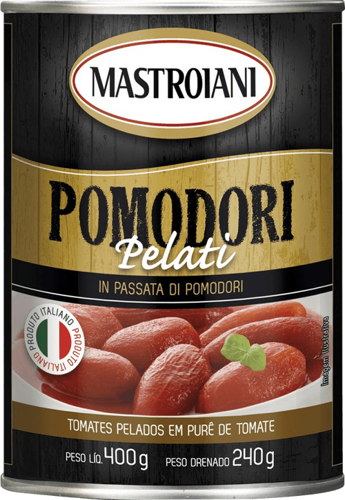 Tomate Pelado Italiano Mastroiani Lata 400 g