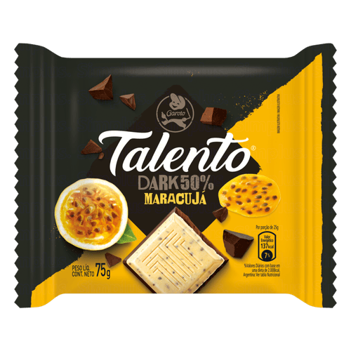 Chocolate GAROTO TALENTO Dark Maracujá 75g