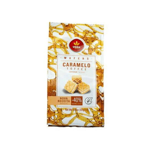 Biscoito Wafer Caramelo Vieira Pacote 125g