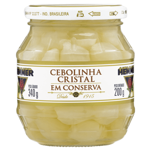 Cebolinha Cristal Em Conserva Hemmer Vidro 200g