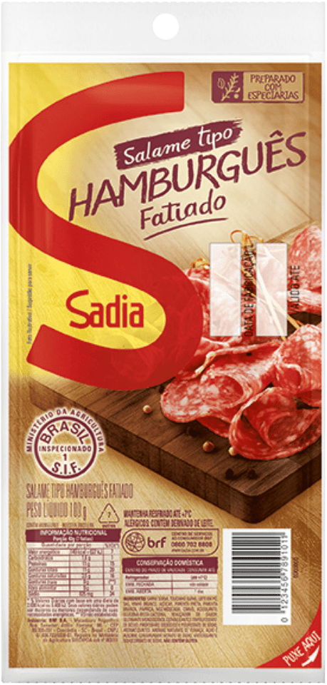 Salame Hamburguês Fatiado Sadia 100g