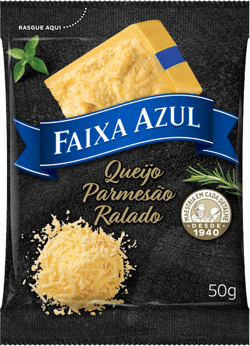 Queijo Parmesão Ralado Faixa Azul Pacote 50g