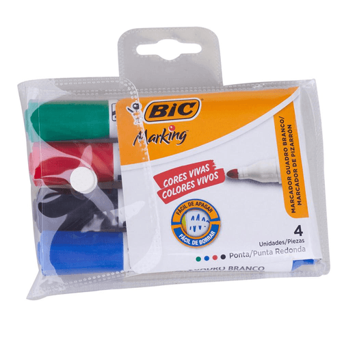 MARCADOR QUADRO BCO BIC 4UN SORT