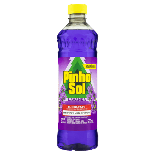 Desinfetante para Uso Geral Perfumado Lavanda Pinho Sol Frasco 500ml