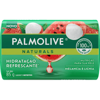 Sabonete Nutritivo em Barra Hidratação Refrescante Melancia e Lichia Palmolive Naturals Envoltório 85g