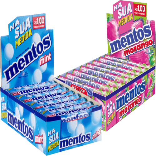 Coinfeito Mastigável Laranja, Morango ou Limão Mentos Fruit 37,5g