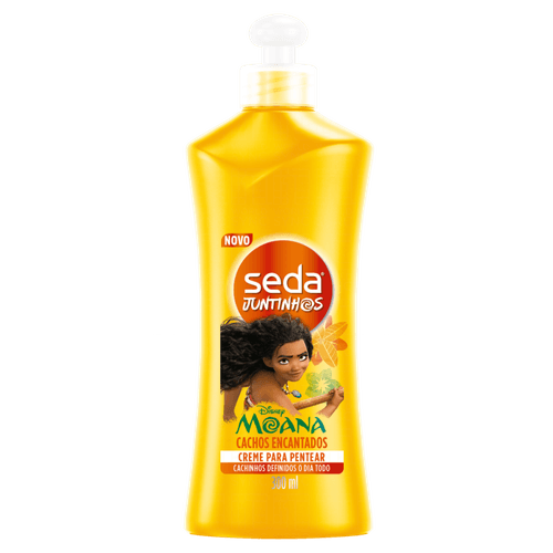 Creme para Pentear Infantil Moana Seda Juntinhos Cachos Encantados Frasco 300ml