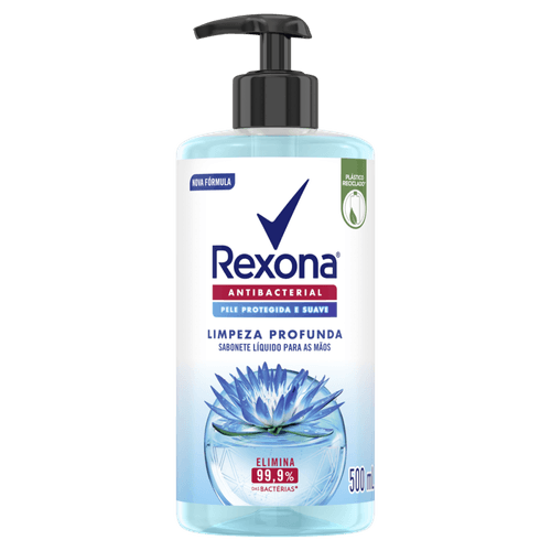 Sabonete Líquido para as Mãos Antibacterial Rexona Limpeza Profunda Frasco 500ml