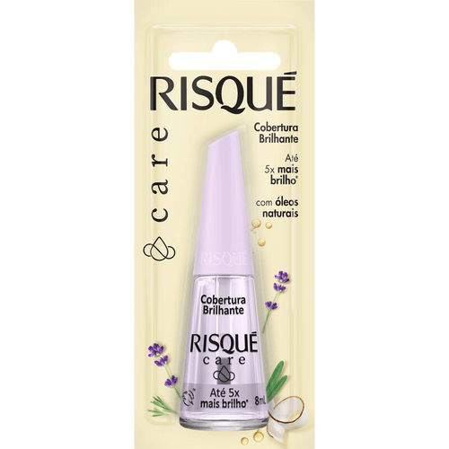 Esmalte Cobertura Brilhante Risqué Care Blister 8ml