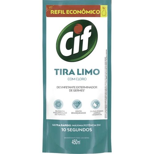 Desinfetante Tira-Limo Cif Sachê 450ml Refil Econômico