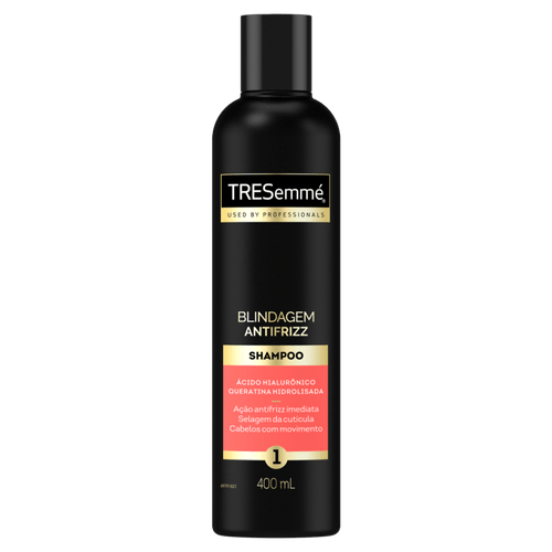 Shampoo Ácido Hialurônico e Queratina Hidrolisada Tresemmé Blindagem Antifrizz Frasco 400ml