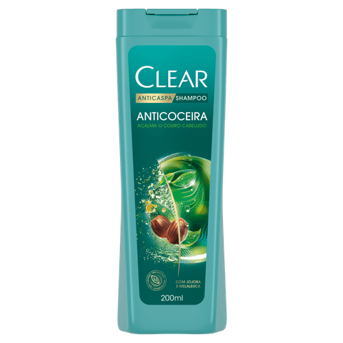 Shampoo Anticaspa com Jojoba e Melaleuca Clear Botanique Anticoceira Frasco 200ml