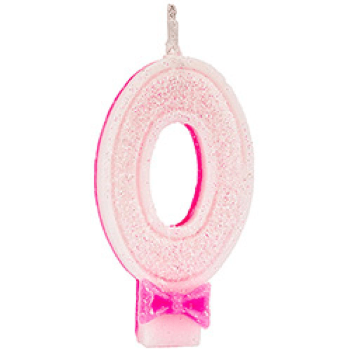 Vela de Aniversário Regina Super Glitter Rosa Nº 0 Unidade