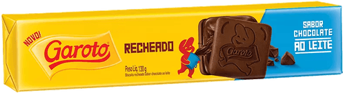 Biscoito GAROTO Recheado Chocolate Branco 130g