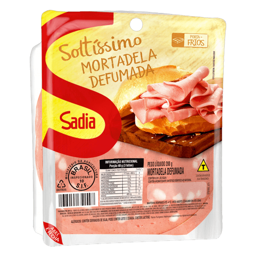 Mortadela Fatiada Defumada Sadia Soltíssimo 200g