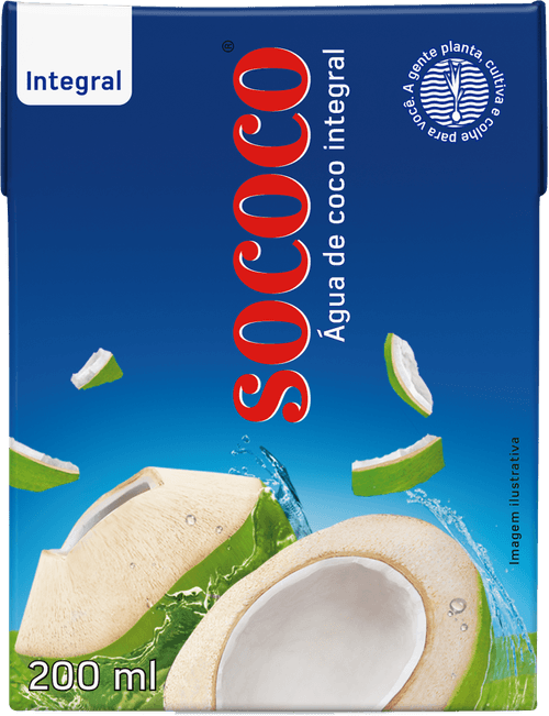 Água de Coco Integral Sococo Caixa 200ml