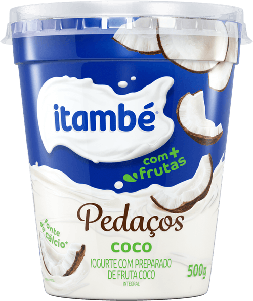 Iogurte Integral com Preparado de Fruta Coco Itambé Pedaços Pote 450g