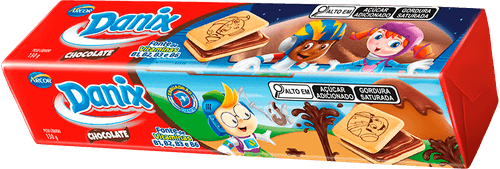 Biscoito Recheio Chocolate Esquadrão D Danix Pacote 130g