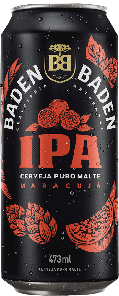 Cerveja IPA India Pale Ale Puro Malte Maracujá Baden Baden Lata 473ml