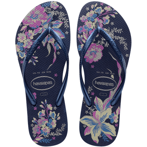 Sandália Havaianas Slim Organic Azul Metálico Nº 35 / 36 Par