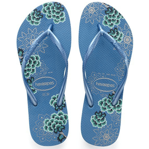 Sandália Havaianas Slim Organic Azul Metálico Nº 41 /42 Par