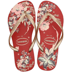Chinelo-Havaianas-Slim-Organic-Vermelho-Apache-rose-Gold-Metalico-41-42-Feminino