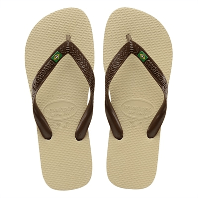 Sandália Havaianas Brasil Areia e Café Nº 33 / 34 Par