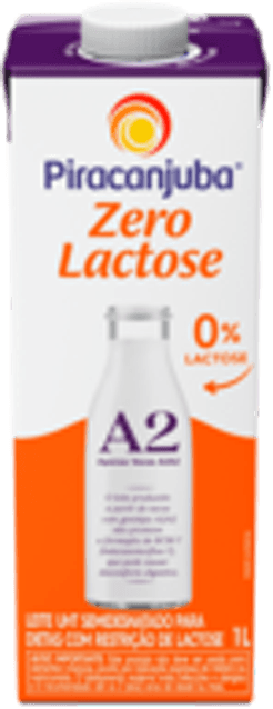 Leite UHT Tipo A2A2 Semidesnatado Zero Lactose para Dietas com Restrição de Lactose Piracanjuba Caixa com Tampa 1l