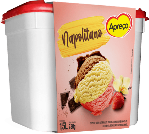 Sorvete Napolitano Apreco 1,5 Litros